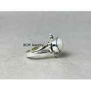 Solid 925 Sterling Silver Ring For Men & Women, Genuine Pearl Ring Gemstone Unique Handcrafted Ring For Her Or Him
