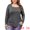 Grey, variant on DARING DIVA Women's Plus Size Side Button Square Neck Long Sleeve Blouse 1X Grey