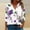 Purple, variant on Olyvenn Fall 3/4 Length Sleeve Womens Tops Button Down V Neck Shirts Henley Blouses Dressy Floral Print Casual Clothes Brown 8