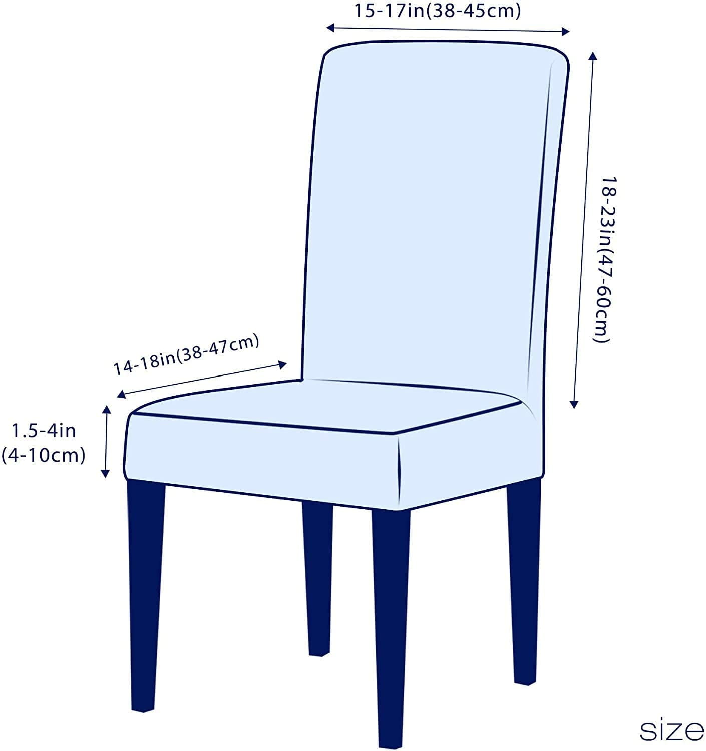 Subrtex Stretch Textured Grid Dining Chair Slipcover (Set of 2, Light Gray)