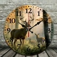 thumbnail image 2 of Creowell Deer Forest Nature Wall Clock 10 Inch Silent Mechanical Decor 10x10in, 2 of 8
