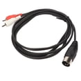 thumbnail image 4 of Cable Din Macho De 5 Pines A 2 Macho, Estéreo Flexible Resistente A La Corrosión Cable Din De 5 Pines A 2 PVC 4.9 Pies Para Equipo Estéreo Para Reproductor De CD, 4 of 7