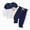 fall winter outfits-Blue, variant on TOWED22 Toddler Baby Boy Clothes Color Block Long Sleeve Crewneck Sweatshirt with Pants Spring Fall Winter Outfits(Blazer,18-24 M)