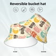 thumbnail image 4 of Kdxio Reflective Bucket Hat - Vintage Cup Print Bucket Hat for Men,Women, 4 of 9