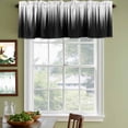 thumbnail image 3 of Black White Curtain Valances for Windows, Kitchen Valance Window Treatments Panel 2 Pack, Modern Geometric Abstract Gradient Striped Rod Pocket Short Curtains for Bathroom Bedroom 42 x 12 Inch, 3 of 8