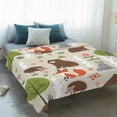thumbnail image 4 of Brown Bears Blanket Soft Cozy Warm Throw Blanket for Couch, Plush Fuzzy Flannel Fleece Blankets for Sofa, Cartoon Cute Animals Foxes Hedgehogs Forest Bed Blankets Lightweight Gifts for Women, 50"x80", 4 of 9