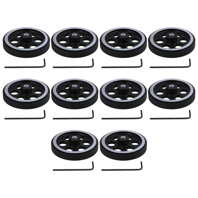 10PCS 200X6mm Industrial Aluminum Rubber Measuring Rotary Encoder Meter Wheel