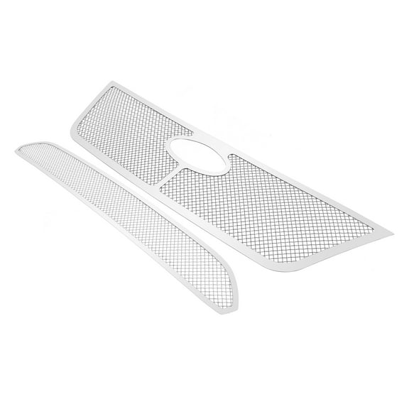 APS Compatible with Ford Fusion 2010-2012 Main Upper Lower Bumper Stainless Steel Chrome Mesh Front Grill Grille Insert Combo F71020T