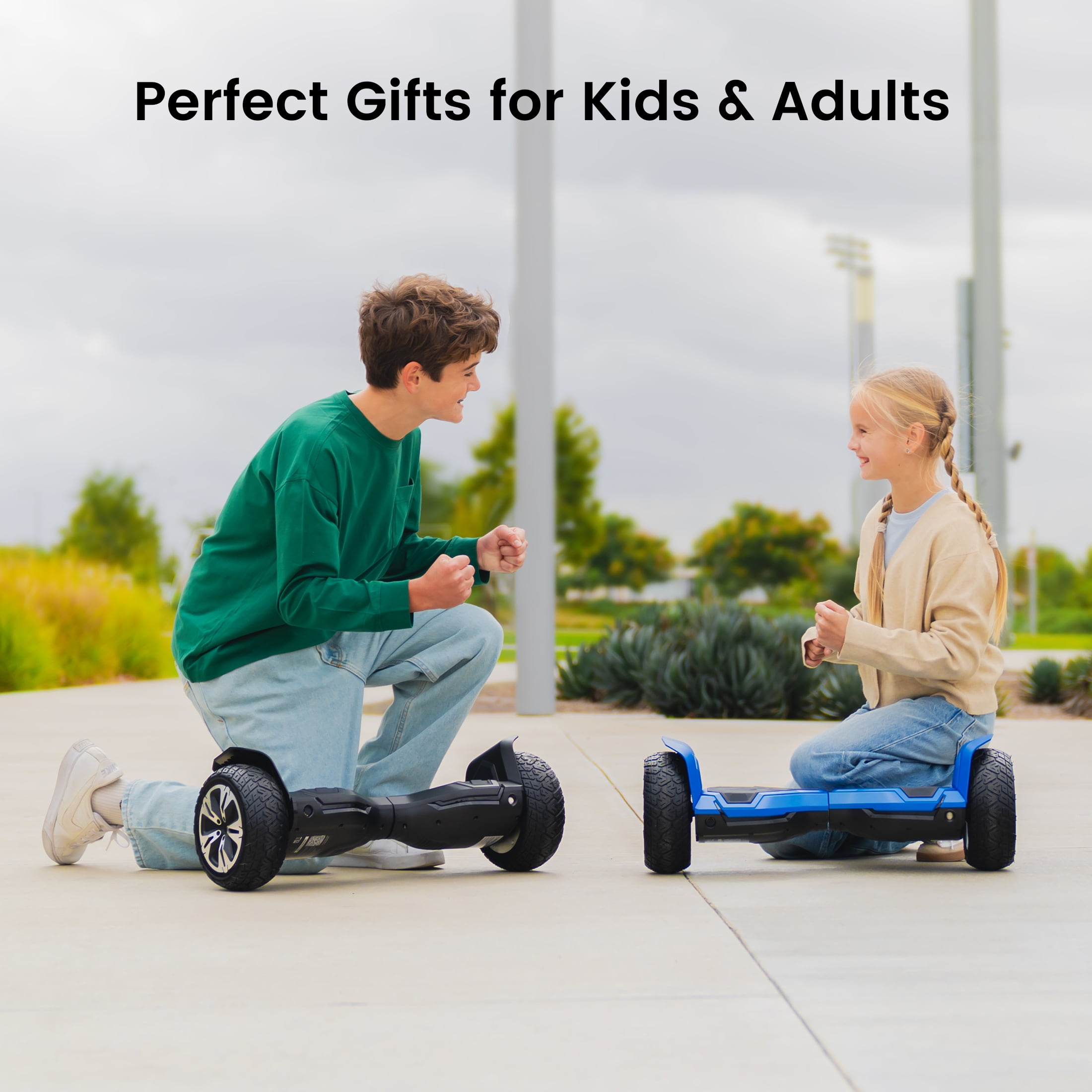 Warrior 8.5 inch 350W*2 off-Road Self-Balancing Scooter- All Terrain Self-Balancing Scooter with Bluetooth Speaker and LED Lights, 10 mph Max Speed for Kids and Adults,Max Weight 265lbs