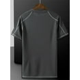 thumbnail image 4 of Manyakai Men's Workout Swim Shirts Quick Dry Beach Pool T-Shirt Rash Vest Athletic Exercise Muscle Dark Grey 6XL, 4 of 5