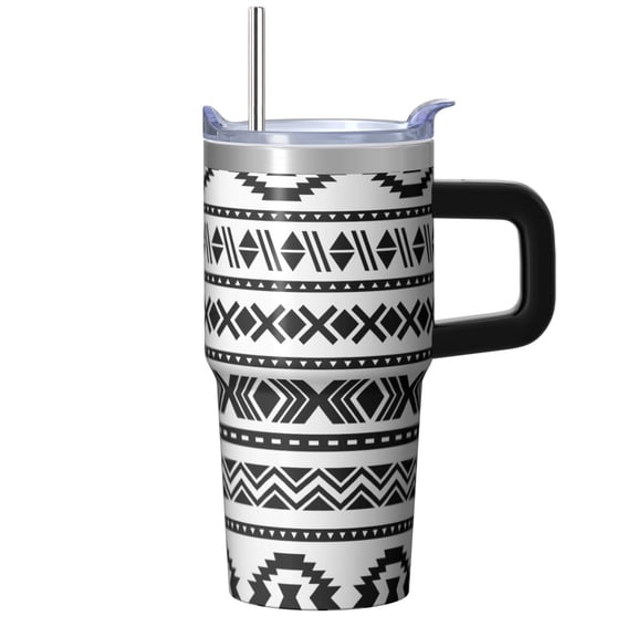 Bohemian Style 20oz Tumbler with Lids & Straws, Stainless Steel Insulated Coffee Cup, Double Wall Vacuum Leakproof Travel Mug