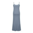 thumbnail image 6 of DPTALR George Women's Spaghetti Strap Dress, Bodycon, Backless, Maxi,#Blue,Size L, 6 of 6