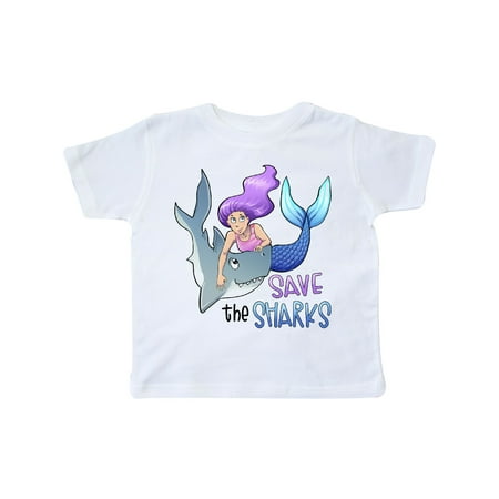 

Inktastic Save the Sharks- Mermaid Gift Toddler Boy or Toddler Girl T-Shirt
