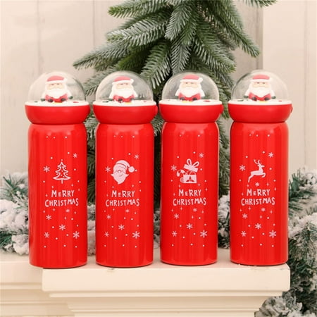 

Water Tumbler Large Capacity Practical Stainless Steel Solid Durable Christmas Red Insulated Tumbler for Gift Black 304