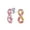Pink, variant on Bling Jewelry Womens Infinity Eternity Pink Created Opal Stud Earrings Sterling Silver