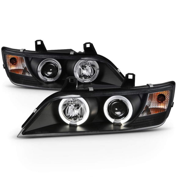 ACANII - For 1996-2002 BMW Z3 LED Halo Chrome Housing Projector Headlights Headlamps Assembly, Driver & Passenger Side