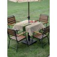 thumbnail image 5 of Square Outdoor Tablecloth with Umbrella Hole Vintage Red Tulip Flowers Outside Table Cloth Waterproof Patio Table Cover Country Pastoral Plants Leaves Zipper Tablecloths for Picnic Camping 60x60 Inch, 5 of 8