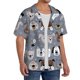 thumbnail image 2 of Fotbe Cute Dog Faces Camisa Estampada de Manga Corta para Hombre, Casual de Verano, Estilo Playero, Sin Arrugas-XX-Large, 2 of 5