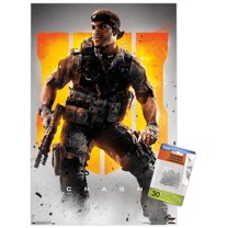 Call of Duty: Black Ops 4 - Crash Key Art Wall Poster with Push Pins, 14.725" x 22.375"