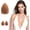 Caramel, variant on Pasties Nipple Covers for Women Triangular Ultra-Thin Reusable Invisibility Silicone Nipple Pasties Adhesive (Caramel)