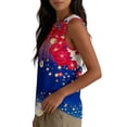 thumbnail image 4 of Fewfanhot Womens Summer Tops 4th of July Tank Top Patriotic American Flag Sleeveless Pleated Front Loose Top, 4 of 6