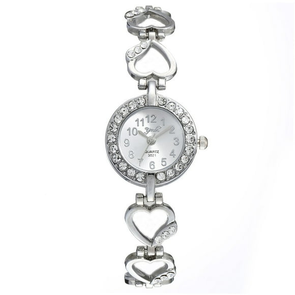 HBFAGFB Ladies Watches Alloy Quartz Watch Full Diamond Watches for Women Fashion Dress Silver
