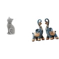 thumbnail image 1 of Figura de animal de resina, escultura, adorno coleccionable, gato, , arte decorativo, artesanía para escritorio, estante, entrada, sala de est, 1 of 8