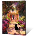 thumbnail image 1 of Lienzo vintage de Monet para pared, famosas pinturas al óleo, Monets, lirios de agua, póster de gato negro, estampado floral de gato divertido, galería abstracta de granja, decoración estética de la h, 1 of 4