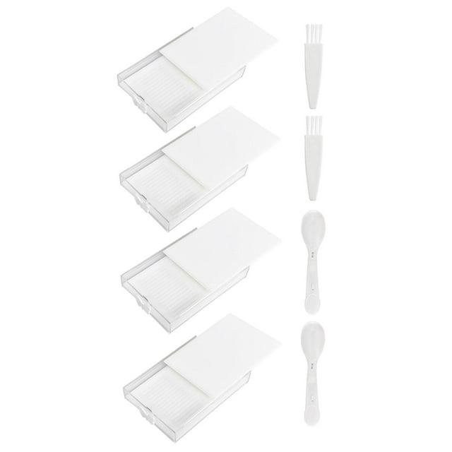 Rongfmy 4 Pieces Rhinestone Tray DIY Craft Organizer for Adults Point Drill Pen Tray white