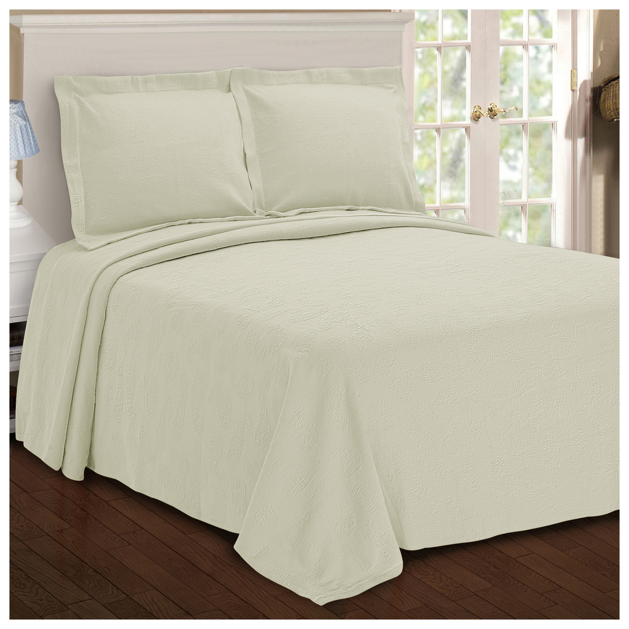 Impressions Laughton Cotton Paisley Bedspread 3Piece Bedding Set, King