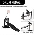 thumbnail image 2 of Single Bass Drum Pedal with Mallet - Drum Foot Pedal for Drum Kit, Percussion Instrument Kick Pedal, Single Chain Drive, Includes Drum Stool, 2 of 5