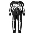 thumbnail image 2 of Pyjamas Assortis pour la Famille Halloween Imprimé Squelette Col Manches Longues + Pantalons Longs pour Parents Enfants, 2 of 6