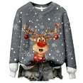 thumbnail image 3 of Festive Print Cozy Crewneck Pullover For – Seasonal Holiday Sweater With Stylish Pattern For Casual Wear, 3 of 5