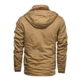 thumbnail image 4 of Men's Winter Jackets Thick Fleece Lined Military Jackets wtih Hood Work Warm Full Zip Thermal Cargo Coats, 4 of 5