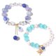 thumbnail image 1 of Pulsera para mujer con cuentas hechas a mano, piedras preciosas semipreciosas para pulsera con cuentas de cristal, 2 piezas, 1 of 5