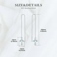 thumbnail image 3 of SOULMEET Cross Birthstone Threader Earrings 925 Sterling Silver Gemstone with Cross Christian Long Chain Ear Line Jewelry for Women Gifts, 3 of 7