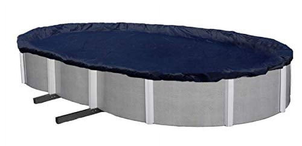 Winter Block 10' x 15' UV Resistant Oval Dark Blue Pool Cover for Above-Ground Pools