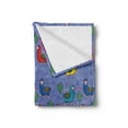 thumbnail image 2 of Llama Soft Flannel Fleece Throw Blanket, Cartoon Style Furry Animals Mexican Folk Details Triangle and Cactus Kids Design, Cozy Plush for Indoor and Outdoor Use, 60" x 80", Multicolor, by Ambesonne, 2 of 5