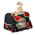 thumbnail image 6 of Watermelon Sherpa Fabric Dog Carrier Bag 900D Oxford Cloth Nylon Webbing Base 17x10x11.8 in 43x26x30 Cm, 6 of 7