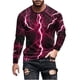 thumbnail image 2 of Blusas y camisas de manga larga con cuello redondo para hombre Camisa con estampado de luces Cuello redondo Manga larga Jersey Camiseta estampada Blusa para hombre Blusa, 2 of 5