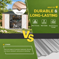 thumbnail image 3 of AECOJOY 8'x10' Galvanized Steel Storage Shed with Lockable Doors for Patio, Garden, Backyard, 3 of 8