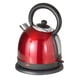 thumbnail image 1 of Hervidor de agua eléctrico de acero inoxidable, antiescaldaduras, apagado automático, tetera eléctrica aislada, 220 V, rojo, 1,7 L, 1 of 5