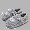 thumbnail image 2 of Zapatillas de oveja bonitas antideslizantes con plataforma gruesa de invierno para hombre, sandalias cálidas de algodón con piel para interiores, zapatos de dibujos animados para parejas y mujeres, 2 of 5