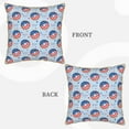 thumbnail image 3 of KLL Donut with the USA Fag Decorative Throw Pillow Covers Velvet Soft for Couch Sofa Bedroom Living Room Outdoor - 18"x18", 3 of 8