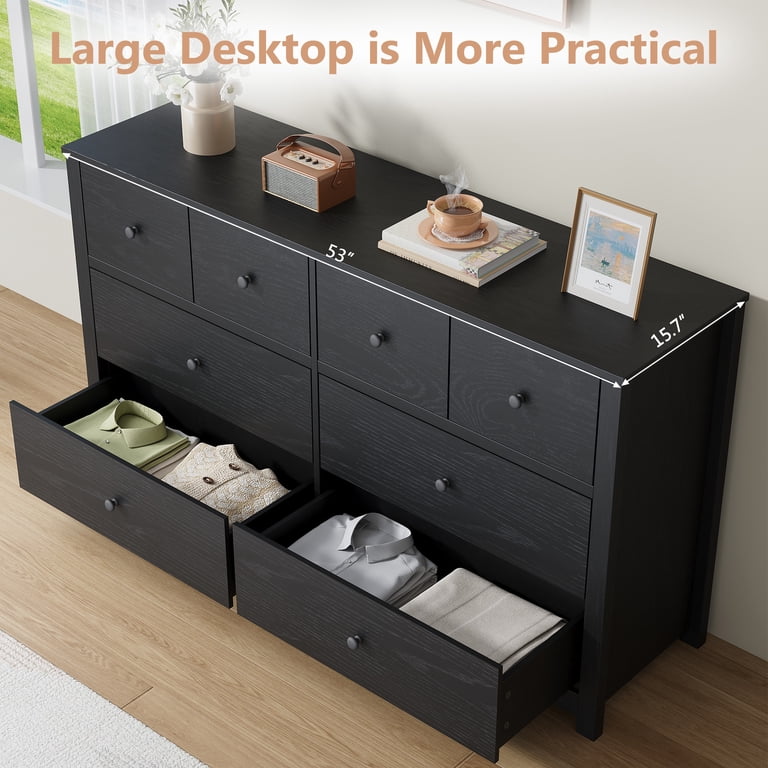 black rustic dresser Neue Mills Farmhouse and Oak 6 Drawer Liberty Americana Farmhouse LBRT RedLemon Farmhouse 54" 6-Drawer Dresser