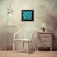 thumbnail image 4 of Bennett, Kate 12x12 Black Modern Framed Museum Art Print Titled - Roses - Teal on Gold, 4 of 5
