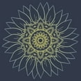 thumbnail image 2 of Junior's Lost Gods Sunflower Sketch Racerback Tank Top Indigo X Large, 2 of 4