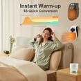 thumbnail image 3 of Alpha Heater, 2025 Upgrade 500W Smart Space Electric Fan Heater, Small Space Heater Plug in Wall with Remote, with Adjustable Thermostat Timer and Led Display, 3 of 9