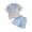 Blue, variant on Fnooota Boys Cotton Outfit Sets, Summer Two Piece Short Sleeve Soft Boys' Clothing Sets Blue Size 5 T