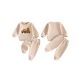 thumbnail image 2 of Cjfdfy Toddler Baby Boy Thanksgiving Outfit Turkey Truck Embroidered Long Sleeve Sweatshirt With Elastic Waist Joggers Cute Little Turkey Clothes My First Thanksgiving Fall Winter Outfit, 2 of 9